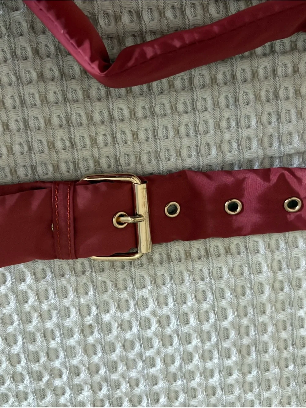 Anthropologie Red Woven Crossbody Bag